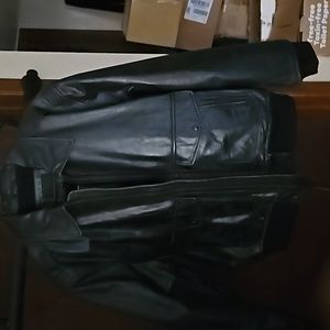 Leather Banana republic coat